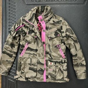 Superdry Camouflage Military Ski Coat jacket size Xs